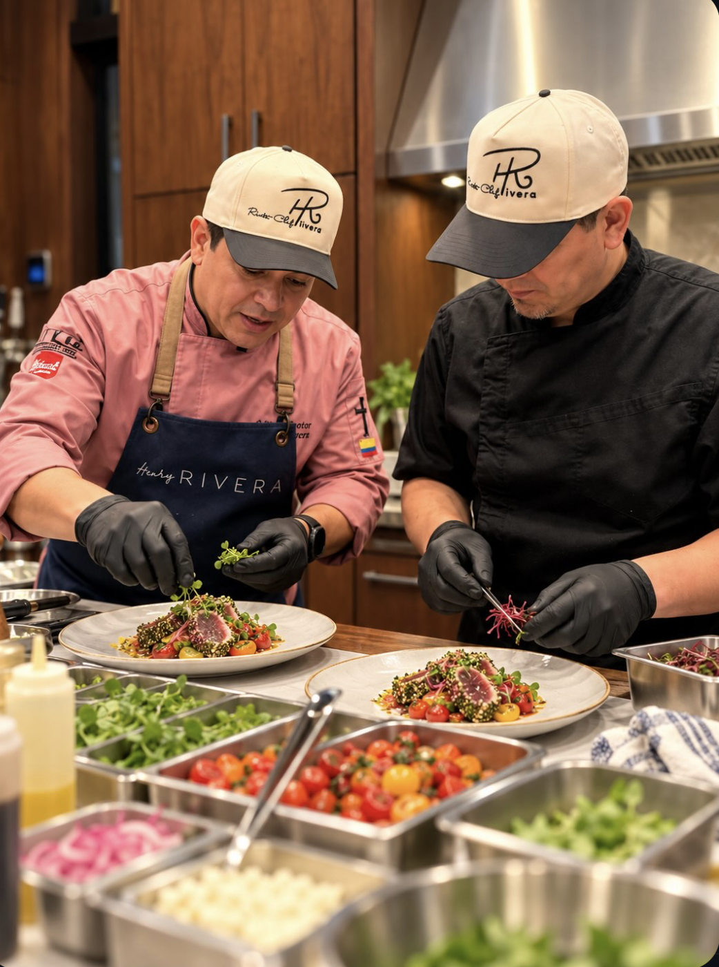 Line mentorship and plating consistency with Chef Henry Rivera